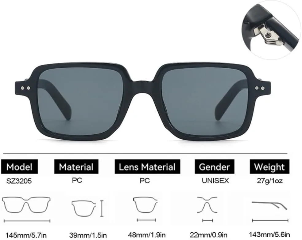 

Классические винтажные роскошные солнцезащитные очки для женщин и мужчин, модные, с большой оправой, в стиле панк, популярные, с заклепками TVTBBVV, Black Tea