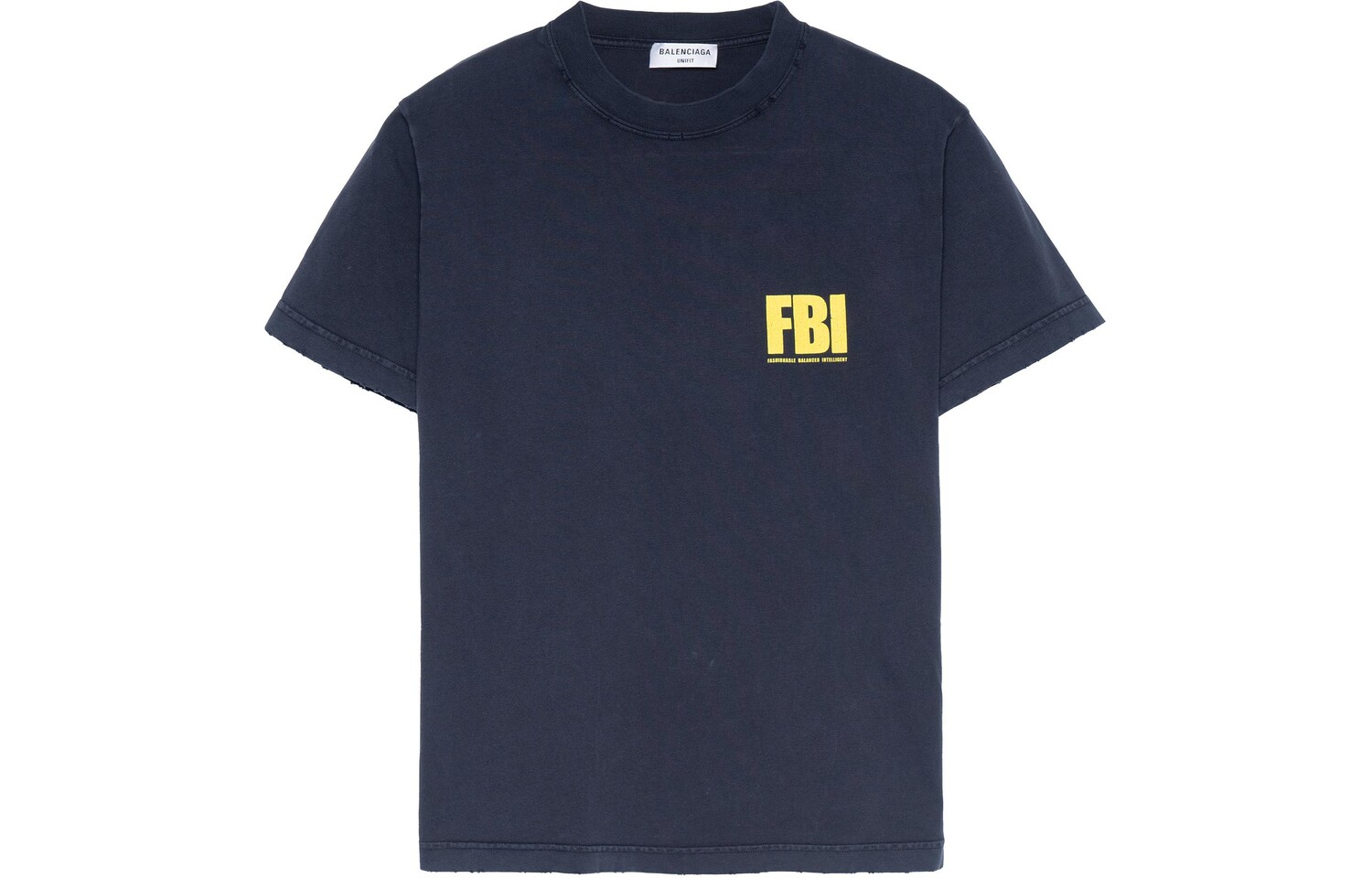 

Футболка женская Balenciaga FBI, темно-синий