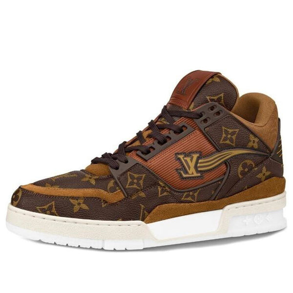 

Кроссовки trainer ankle sneakers 'brown monogram' Louis Vuitton, коричневый