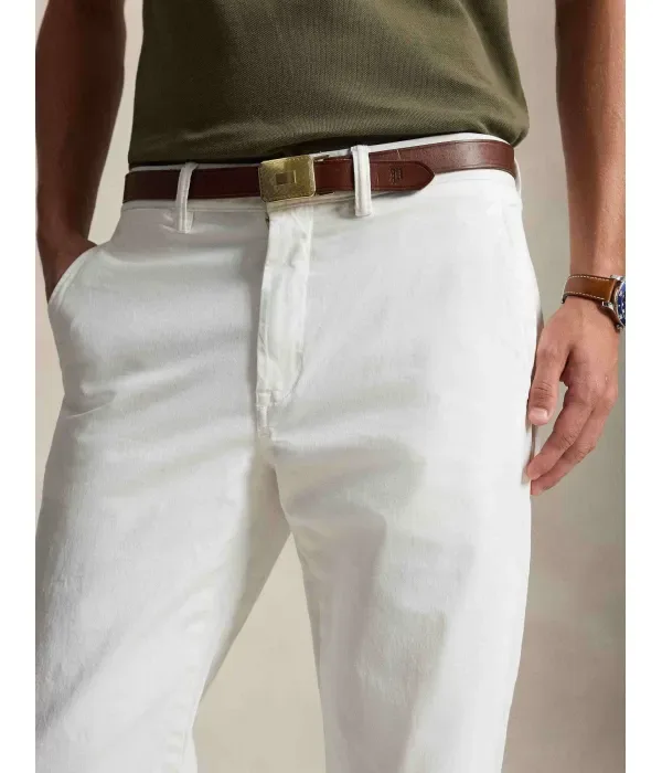 Брюки чинос Бедфорд straight fit Polo Ralph Lauren, белый — фото 4