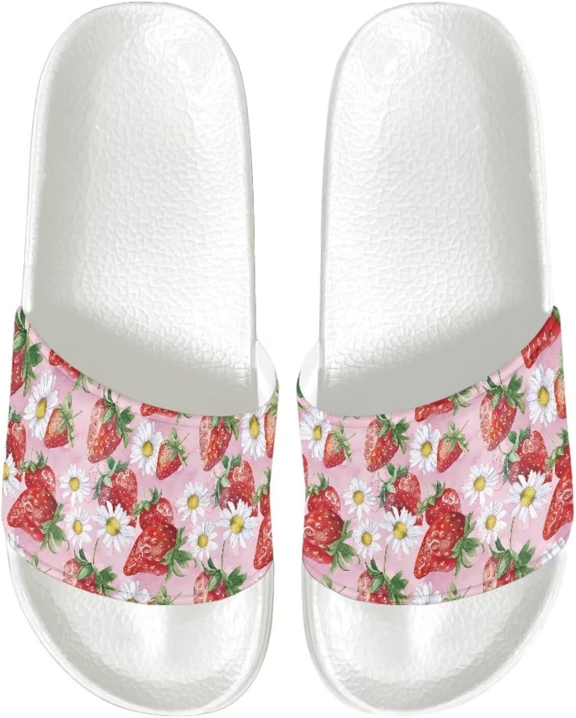 

Женские летние плоские сандалии на шлепке с открытым носком, мягкие шлепанцы, летние нескользящие тапочки Judentidos, Strawberry