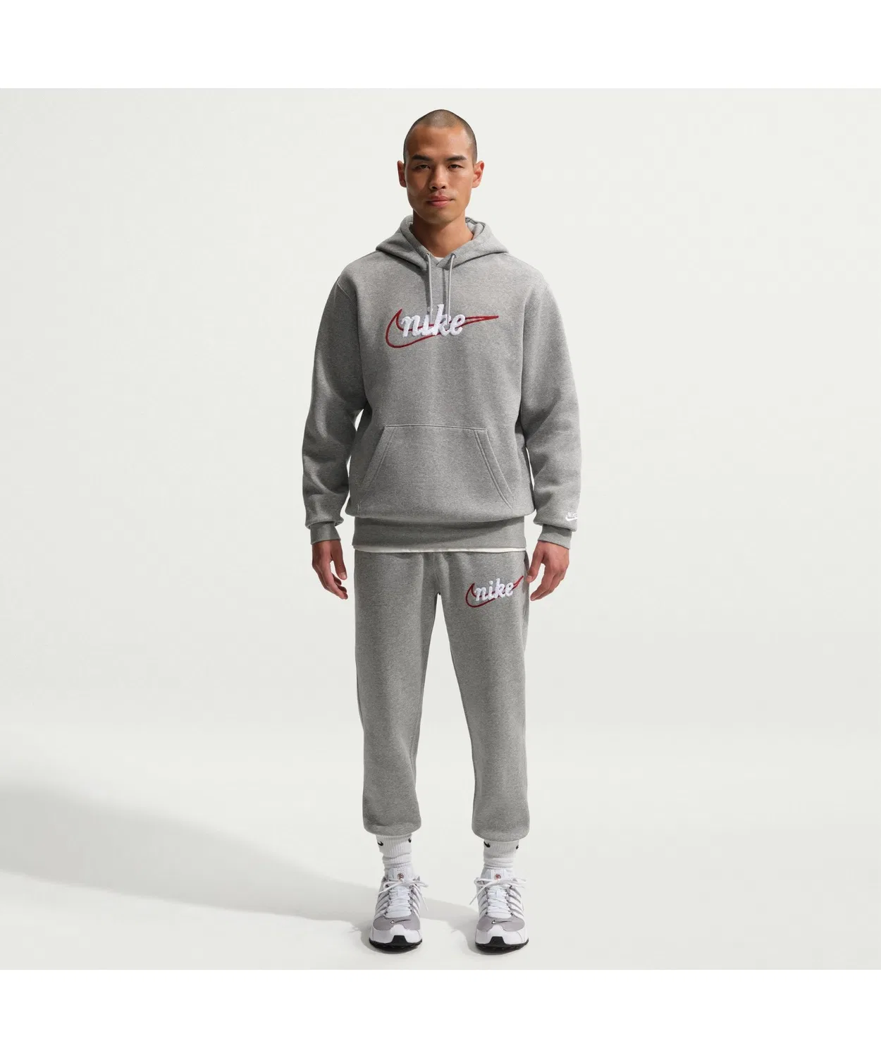 Джоггеры Nike Club с широким кроем, серые — фото 3
