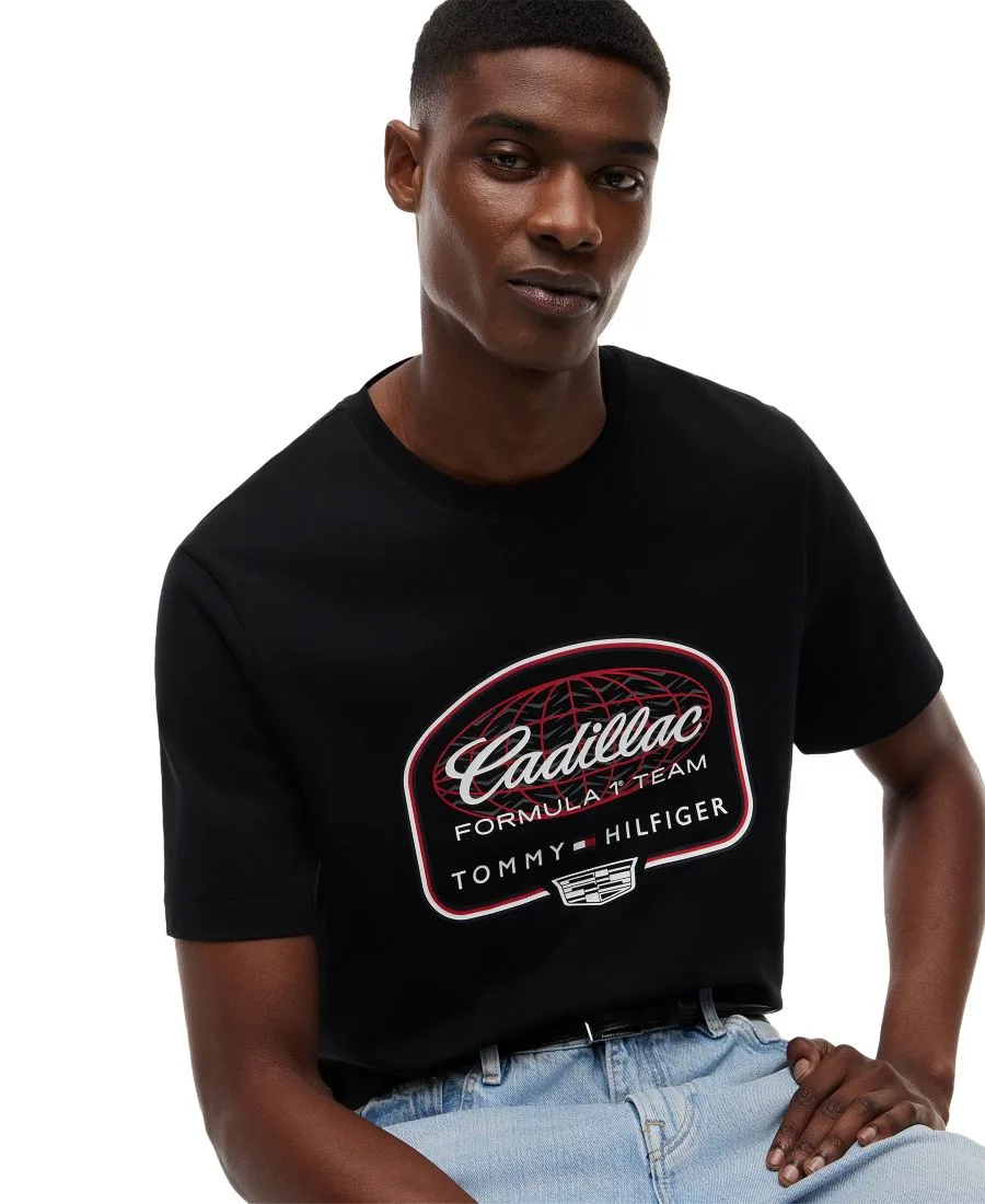 Мужская футболка с графическим принтом Cadillac F1 Tommy Hilfiger, черный — фото 3