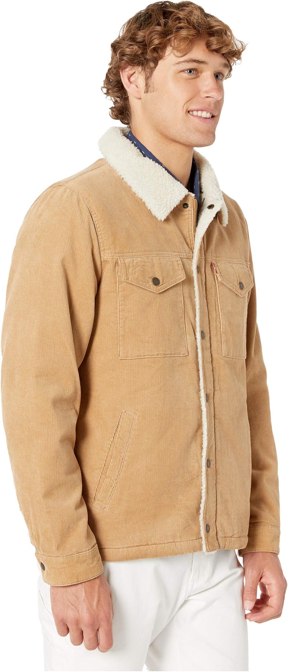 Мужская куртка Trucker с двумя карманами и мягкой шерпой Levi's, Tan — фото 4