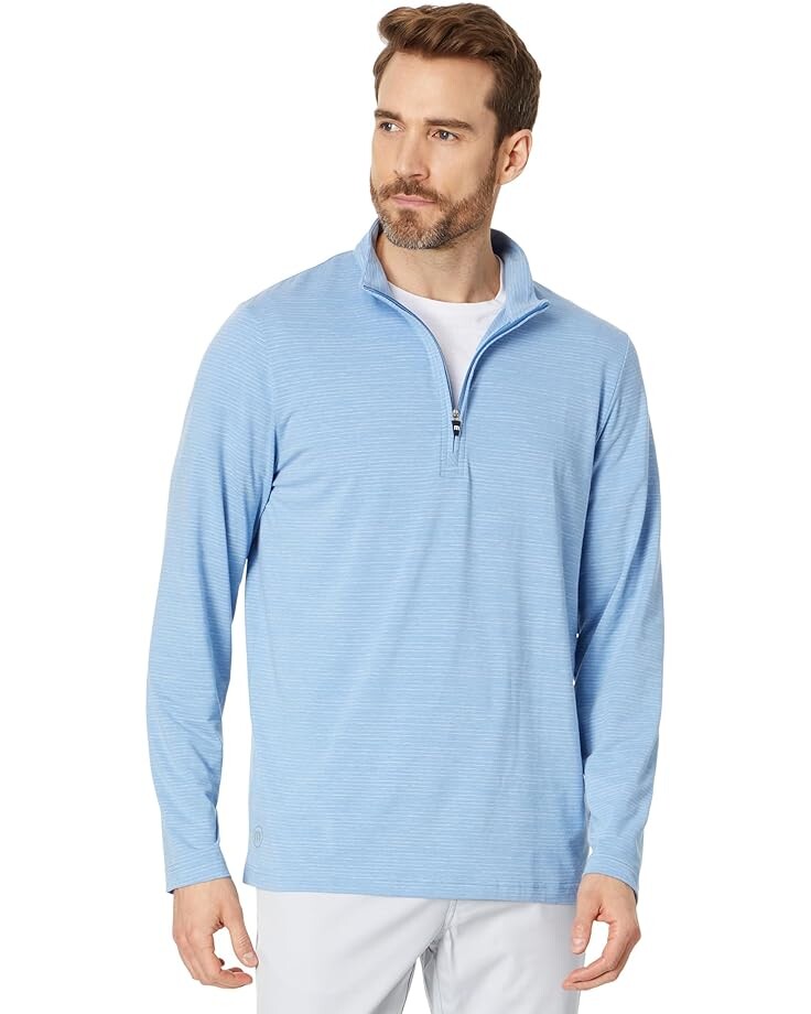 

Куртка TravisMathew The Heater 1/4 Zip, цвет Heather Blue