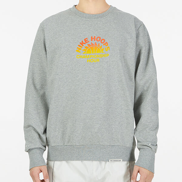 Толстовка Nike Standard Issue Pattern Printing Loose Round Neck Sports Gray, серый — фото 3
