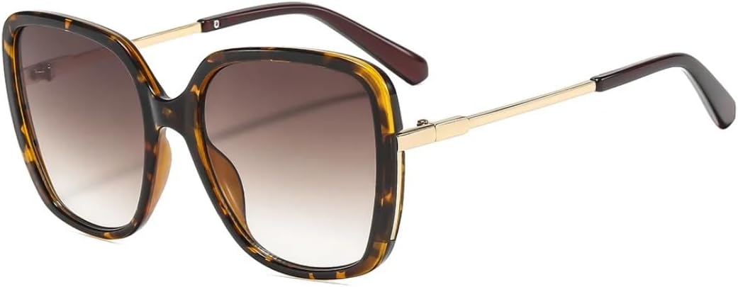 

Солнцезащитные очки для мужчин и женщин - защита UV400 - большая оправа с градиентными линзами для занятий спортом на открытом воздухе и вождения DSVIGF, Floral Print Brown