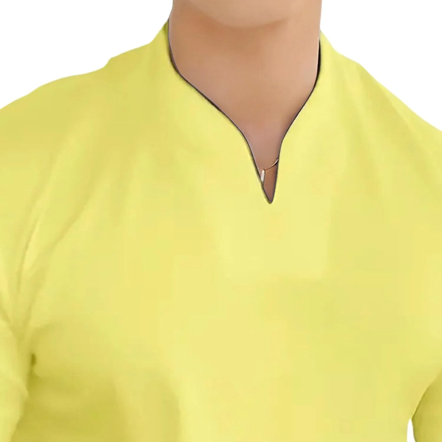Футболка мужская с V-образным вырезом, Generic, Bright Yellow — фото 4