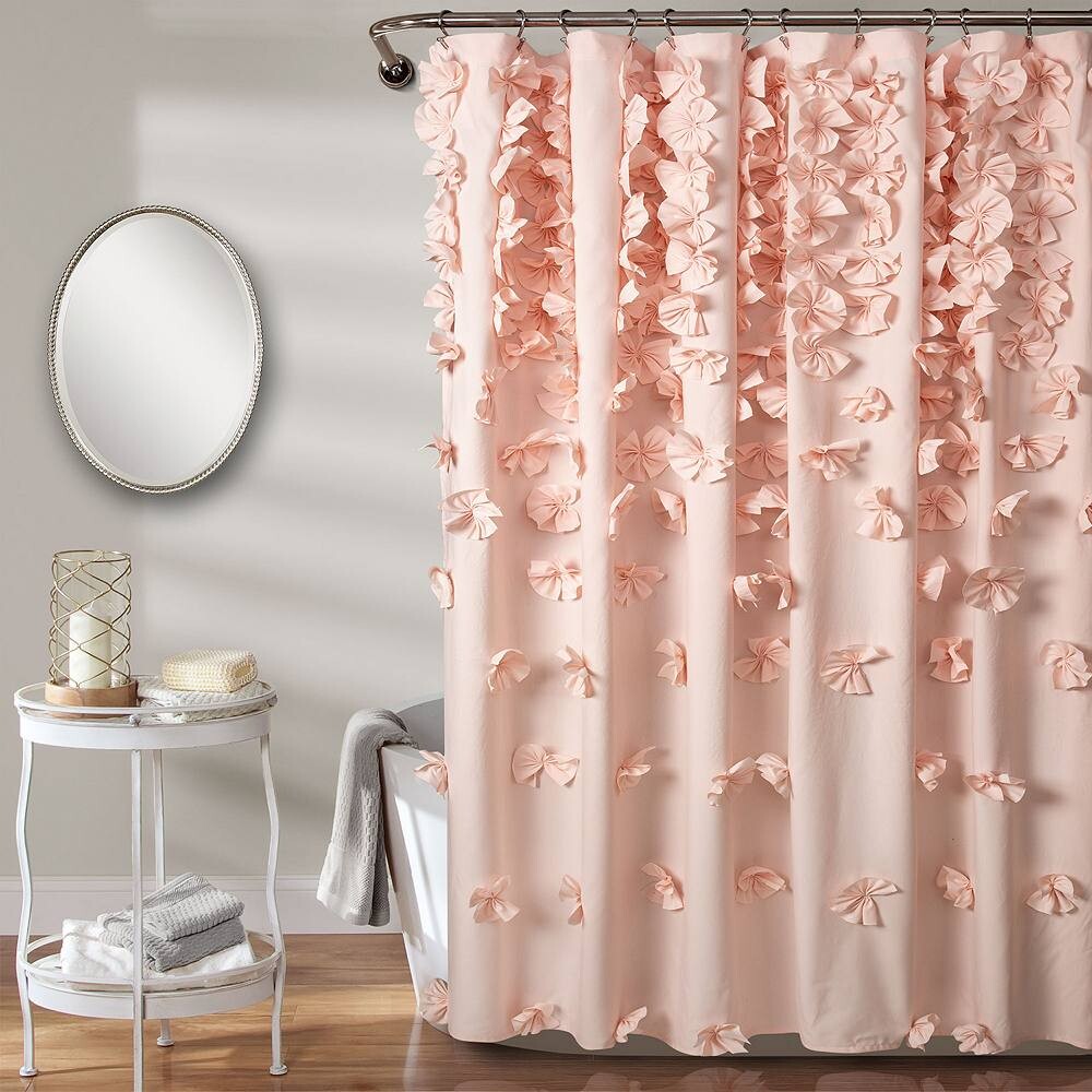 

Занавеска для душа Lush Decor Riley, цвет Blush