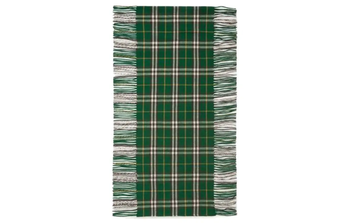 

Клетчатый кашемировый шарф с бахромой Burberry