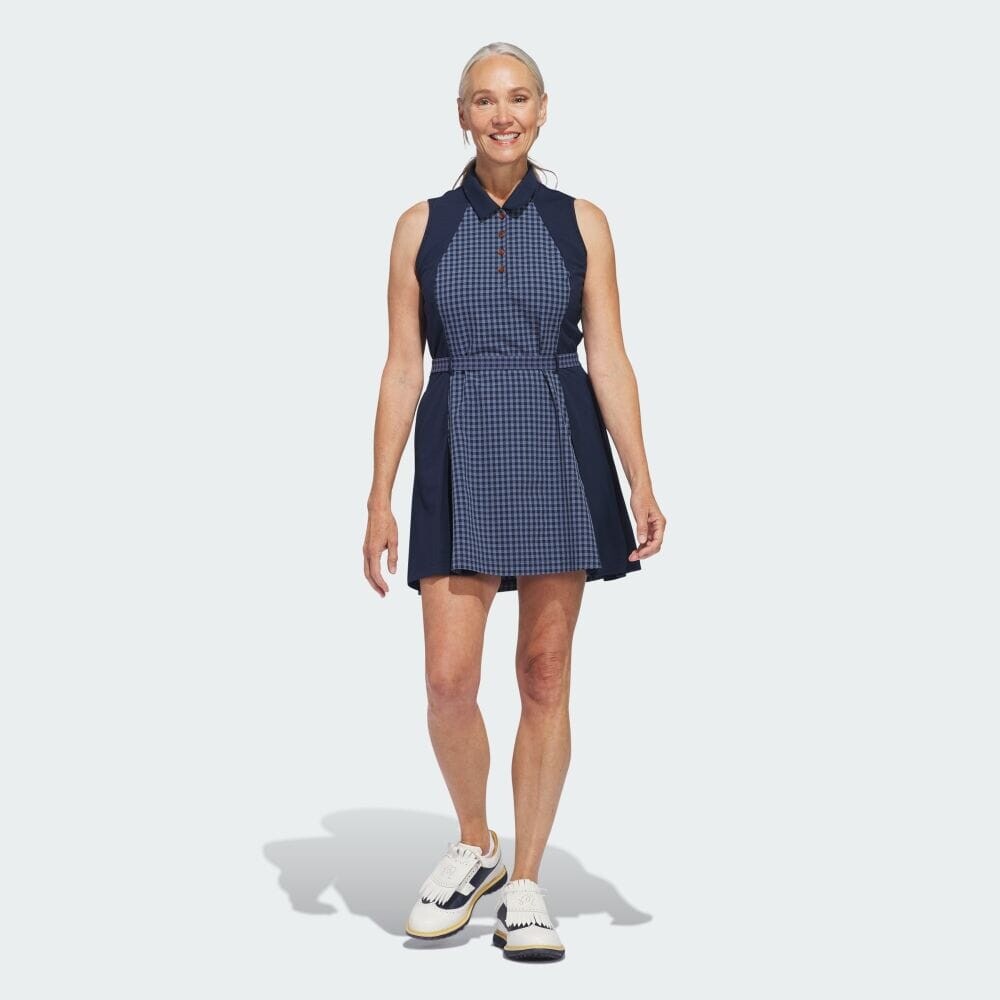

Платье Adidas MALBON Gingham Check Dress, цвет College Navy