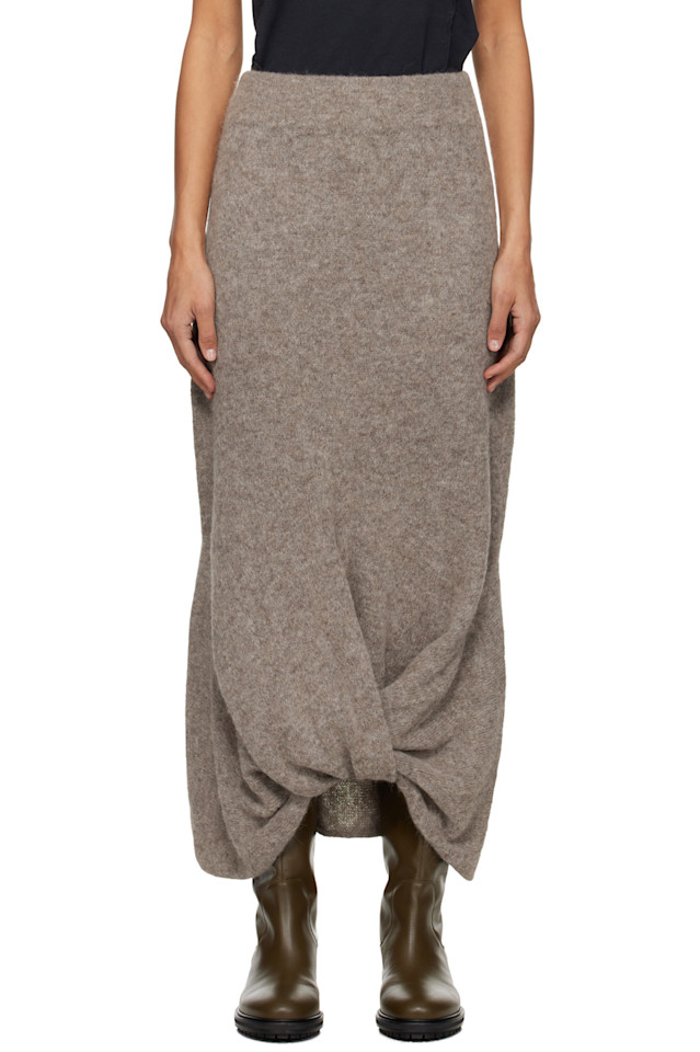 

Lauren Manoogian Серая юбка-миди с узлом