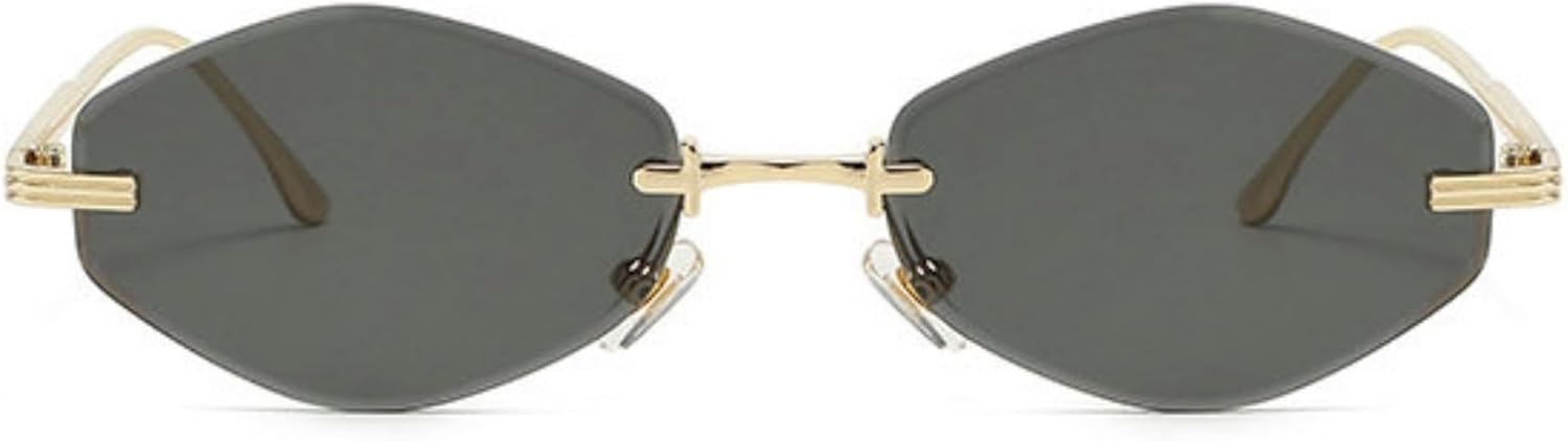 

Солнцезащитные очки Willochra Fashion Rimless Polygon для женщин и мужчин, в стиле ретро, ​​классические, винтажные, квадратные, черные, шестиугольные, с защитой от УФ-излучения UV400, C1