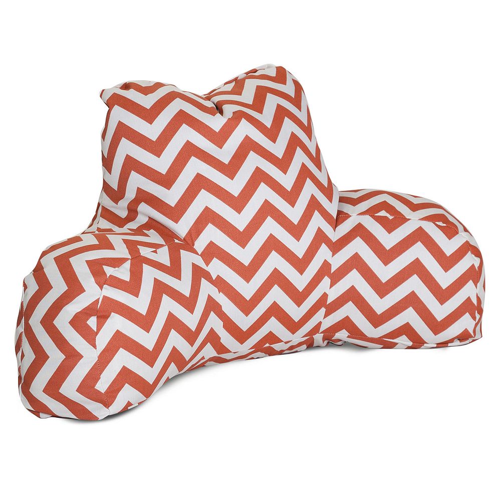 

Подушка для чтения Majestic Home Goods Chevron для дома и улицы, цвет Burnt Orange