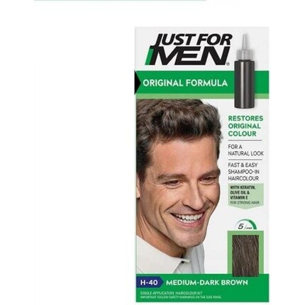

H40 Средняя темно-коричневая краска для волос 60 мл, Just For Men