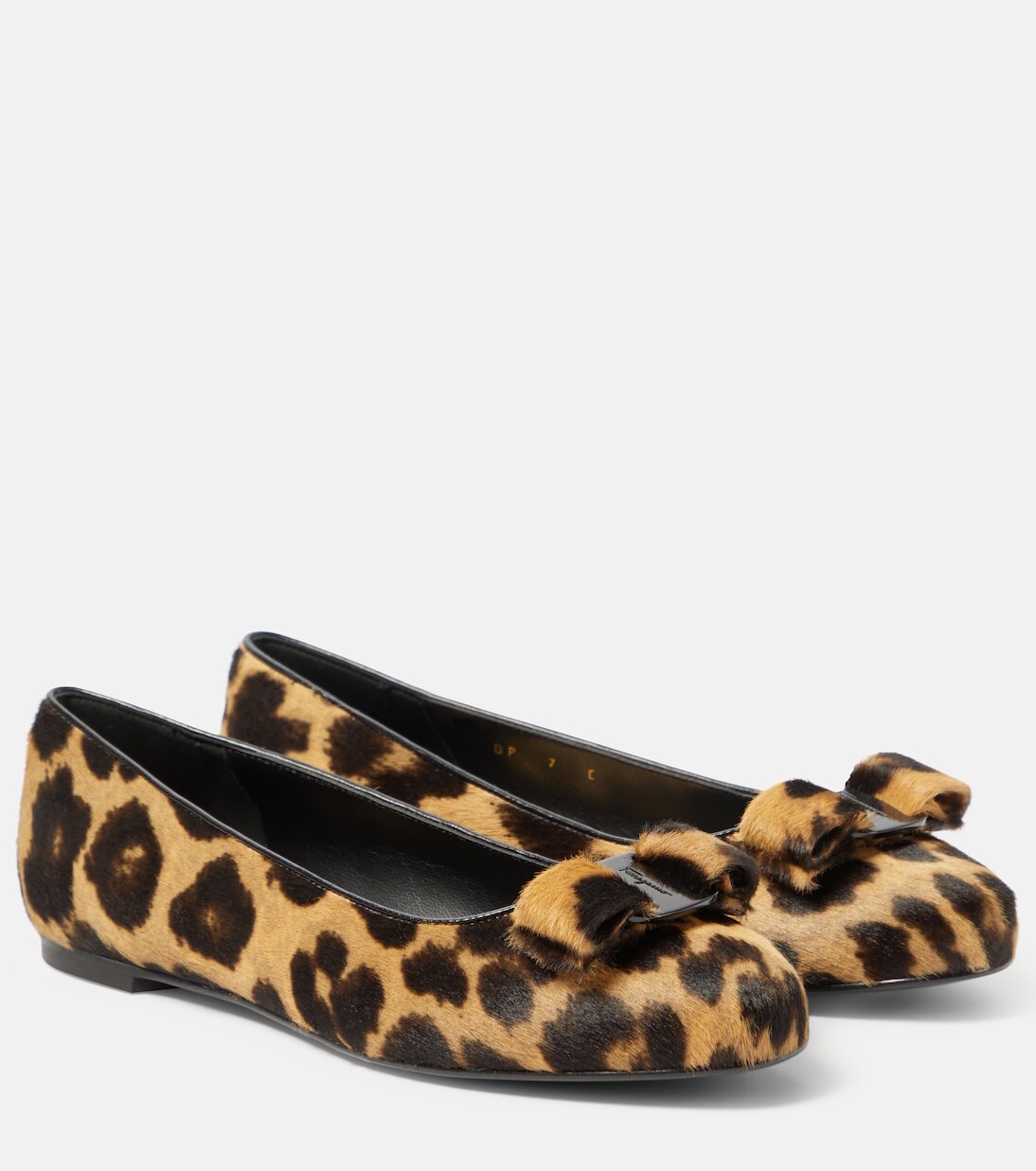 Балетки varina из телячьего волоса Ferragamo, мультиколор