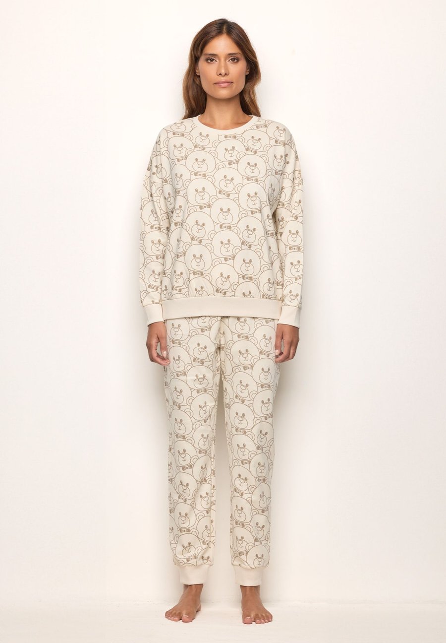 

Пижамный комплект Yamamay SET, White Ivory With Print/Beige