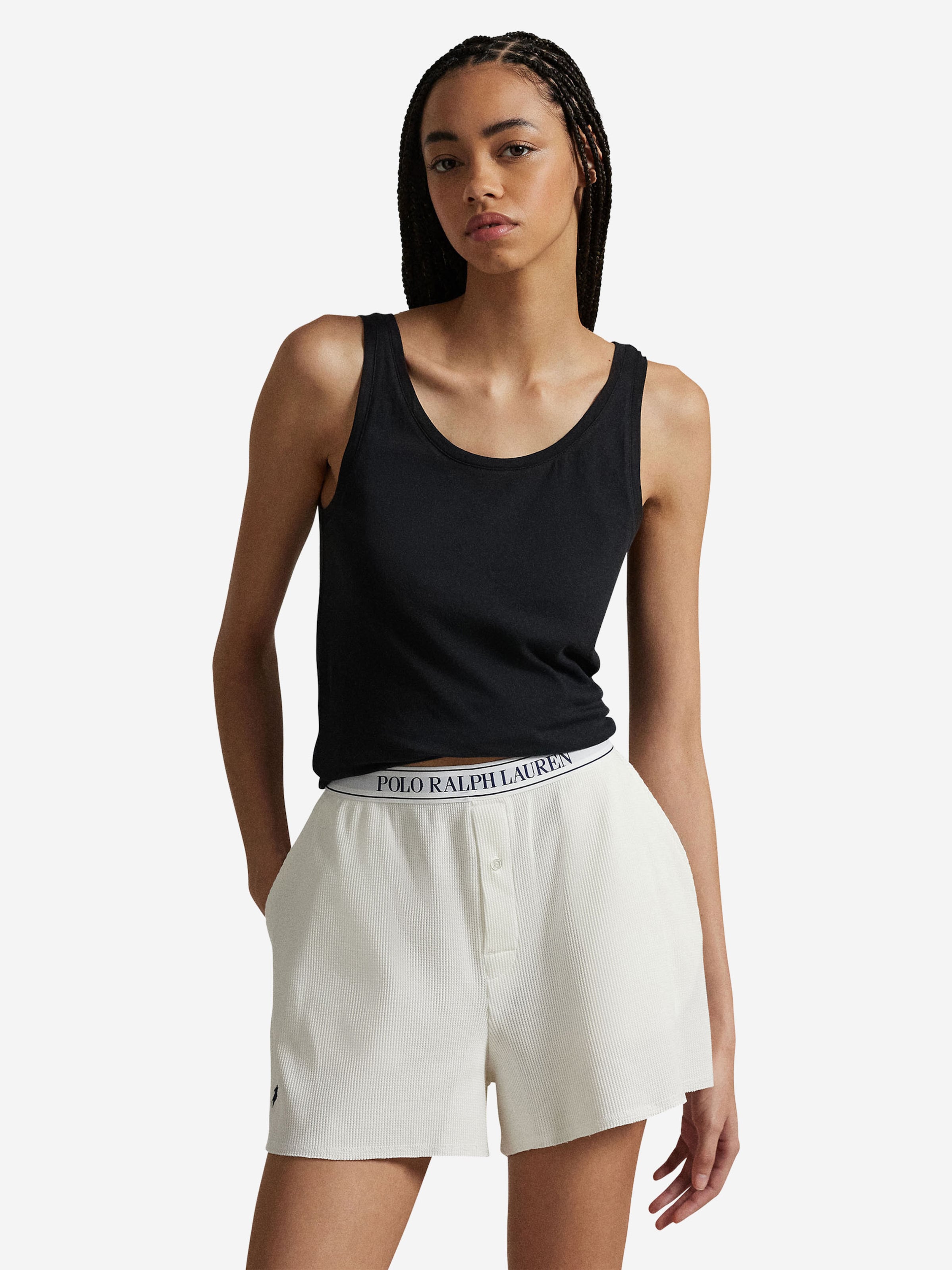 Polo Ralph Lauren Топ 'Whisper Weight Cotton' в черном цвете — фото 2