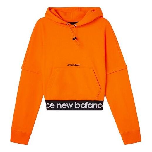 

Толстовка с капюшоном однотонная повседневная New Balance, оранжевый