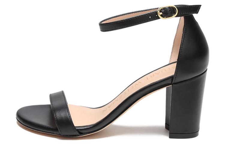 SW NEARLYNUDE Босоножки на одной бретели 8 см Женские Черные Stuart Weitzman, Оригинальная коробка для обуви в комплекте — фото 2