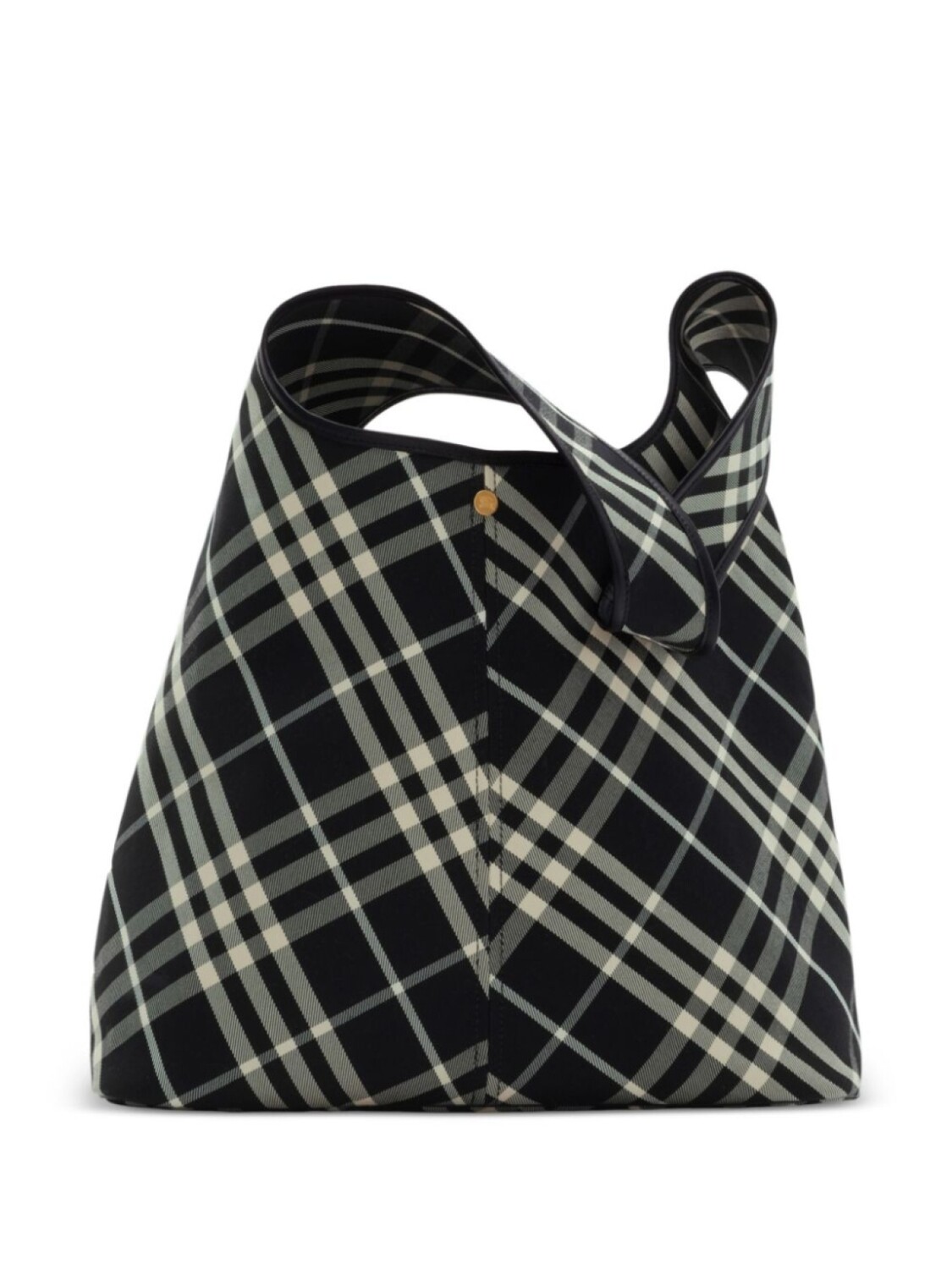 

Большая клетчатая сумка Burberry через плечо, черный
