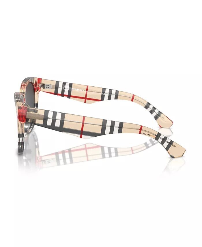 Женские солнцезащитные очки, Be4432U Burberry, коричневый — фото 4
