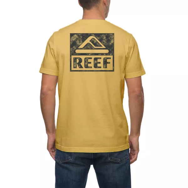 

Мужская резиновая футболка с графическим принтом Reef, цвет mustard