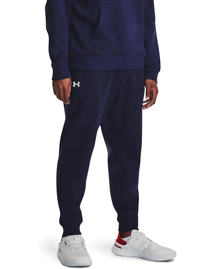 

Джоггеры Under Armour Rival Fleece, цвет Midnight Navy/White