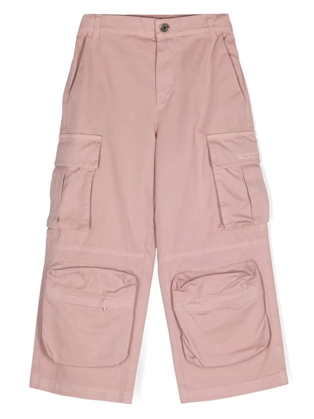 

Твиловые брюки карго Missoni Kids, розовый