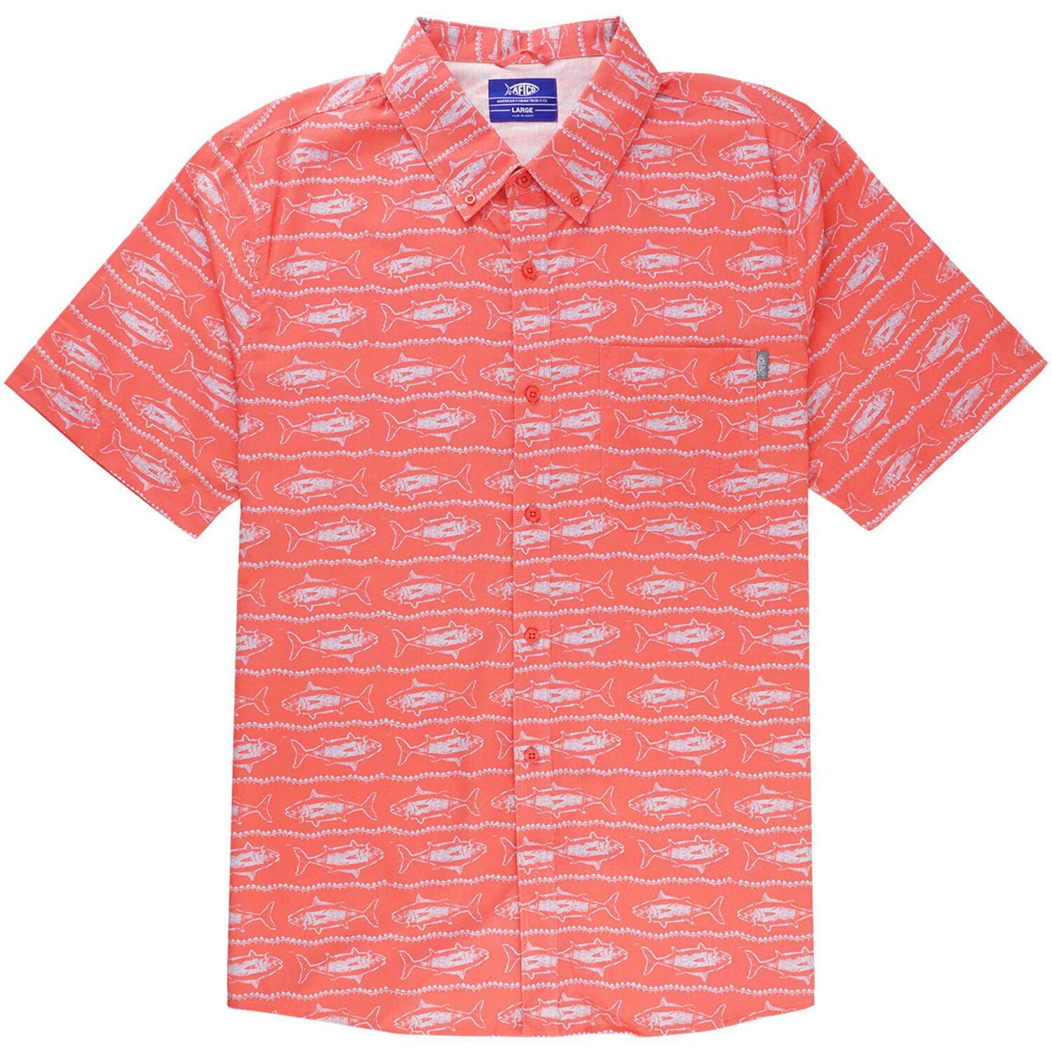 

Мужская рубашка с коротким рукавом Boat Bar AFTCO, Soft Coral