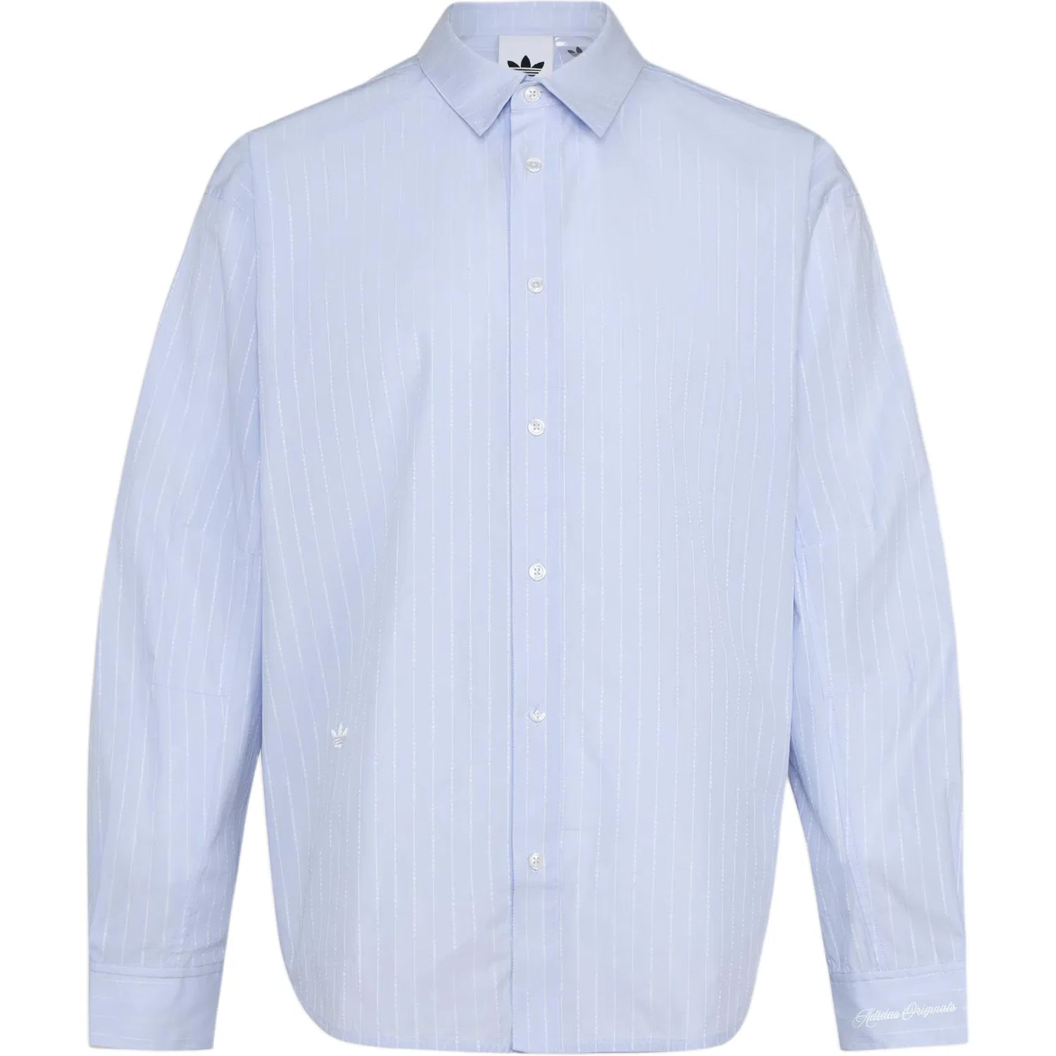 Рубашка REFINED LUXE унисекс Crystal Sky/White Clouds, отложной воротник, средняя посадка Adidas Originals