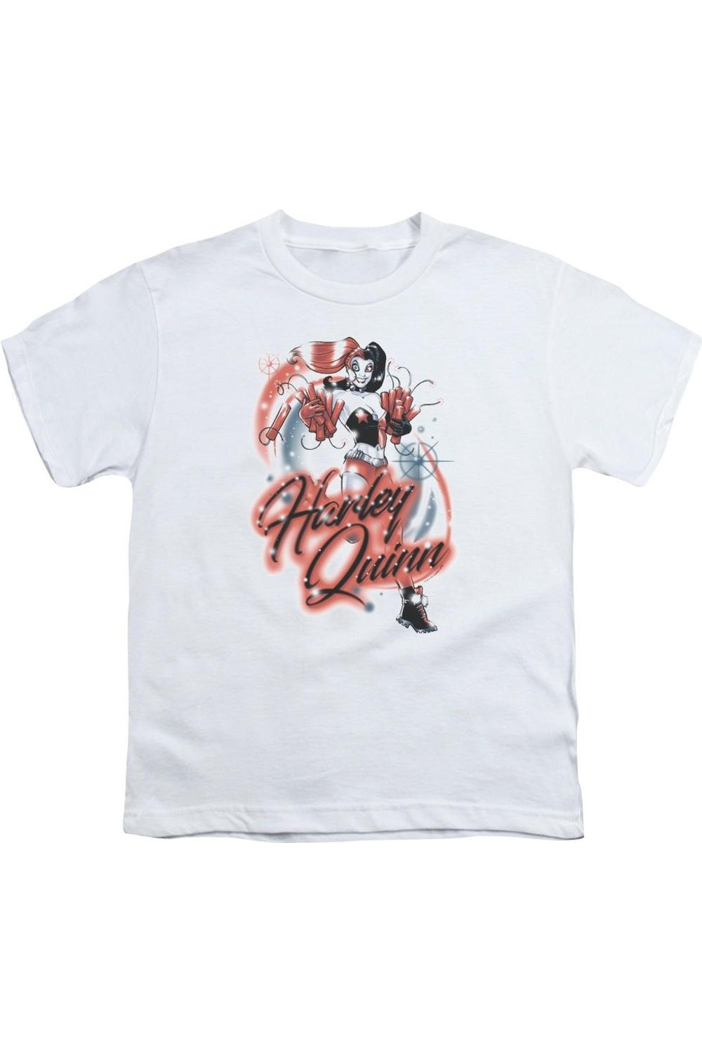 

Футболка с коротким рукавом для детей с аэрографией Batman и Harley Gildan, белый