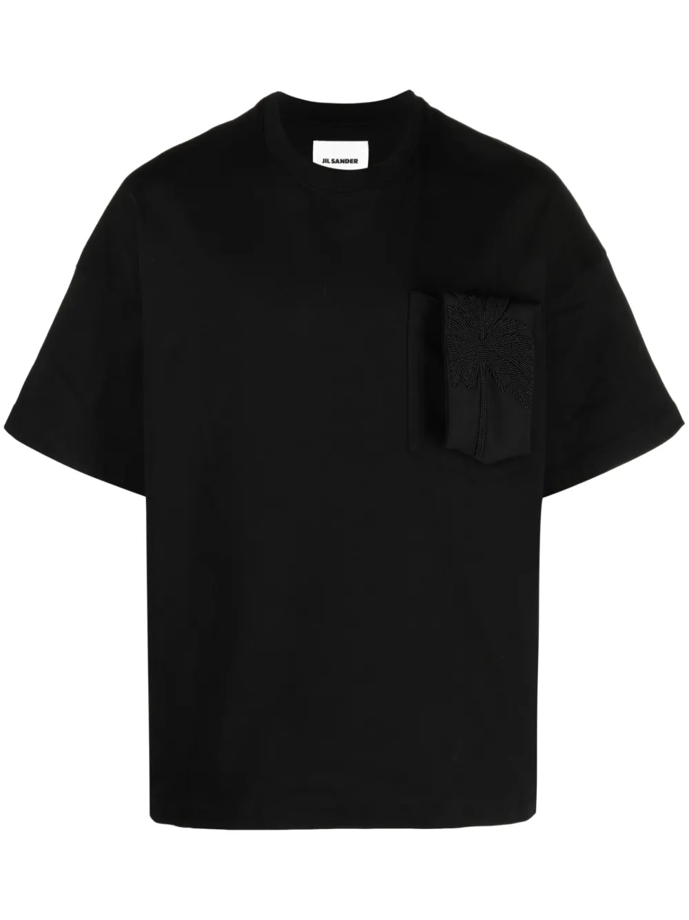 

Футболка с накладным карманом JIL SANDER, черный