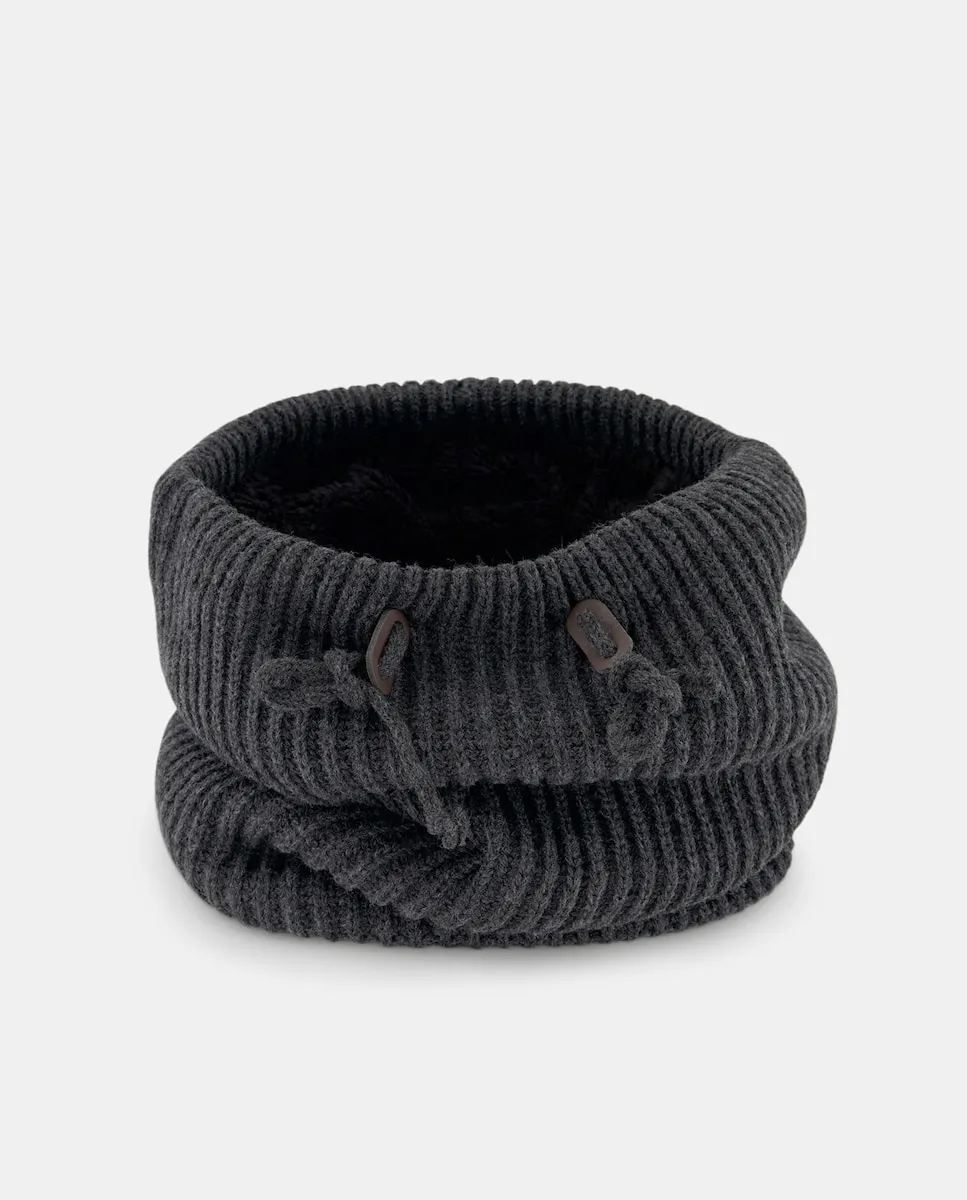 

Мужской воротник из акрила, с подкладкой из искусственного овечьего меха Easy Wear, антрацитовый