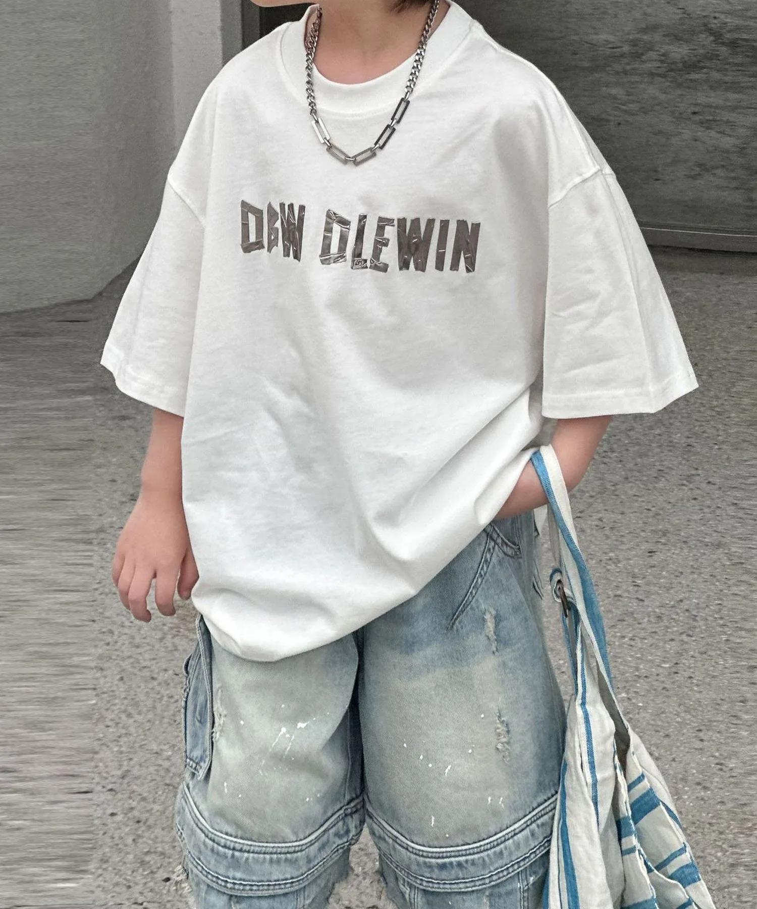 Футболка с 3D-логотипом Aimoha Kids, white
