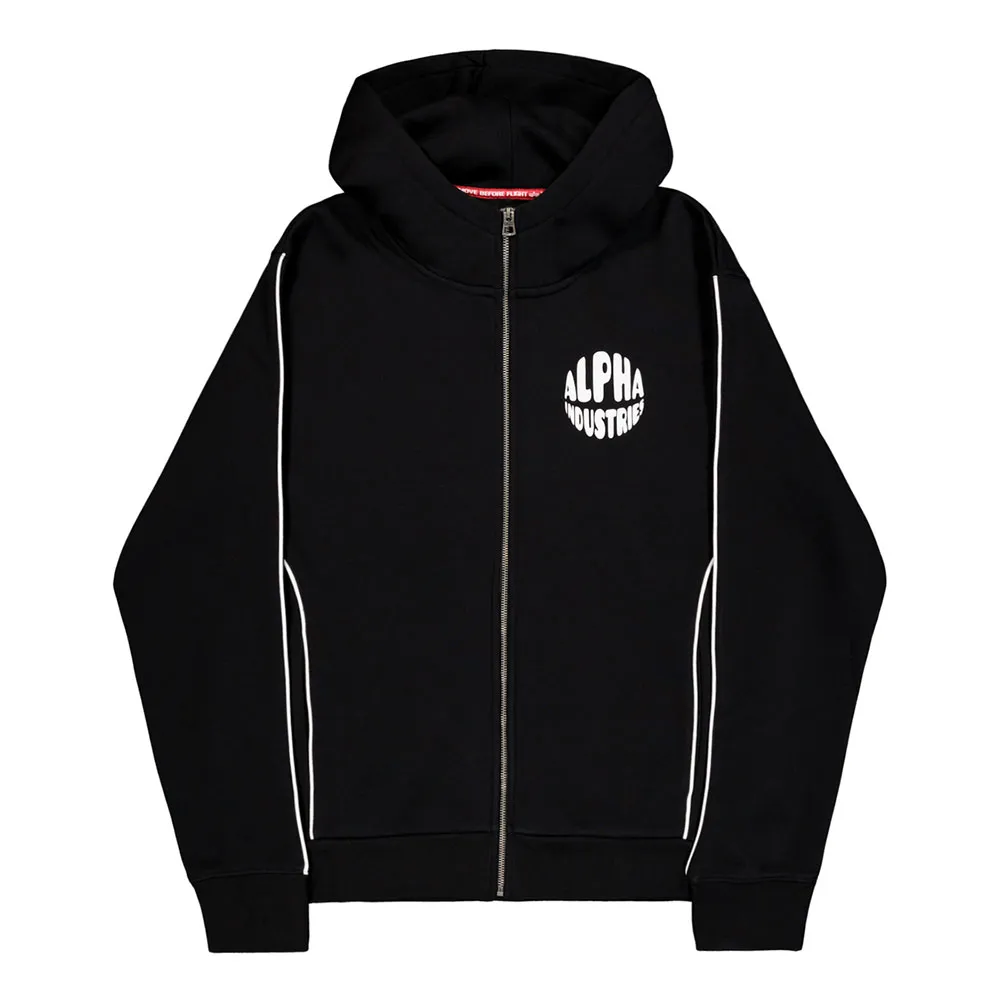 

Толстовка Alpha Industries Logo Bp full zip, черный