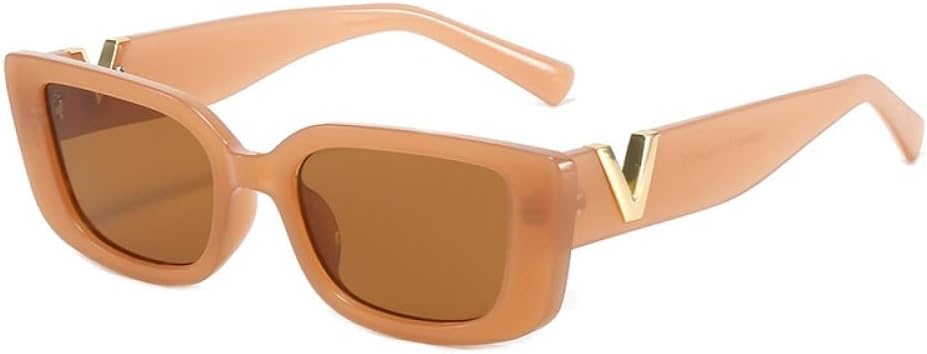 

Солнцезащитные очки в ретро-оправе 2027 года для женщин и мужчин, модные прямоугольные очки-гелевые очки с металлическими петлями, защита от УФ-излучения UV400 MTZJH, C4