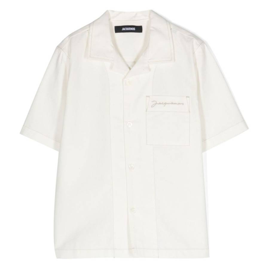 

Jacquemus Мальчики Хлопковая рубашка, бежевый