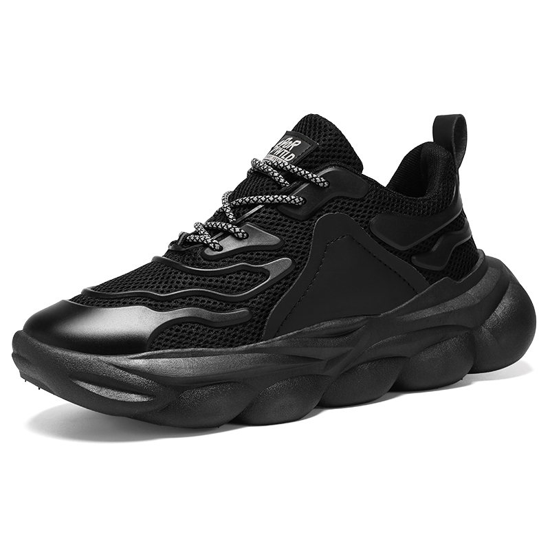 

TONYBEAR Скользоустойчивые износостойкие дышащие мужские лоу-топы повседневные черные, цвет Black