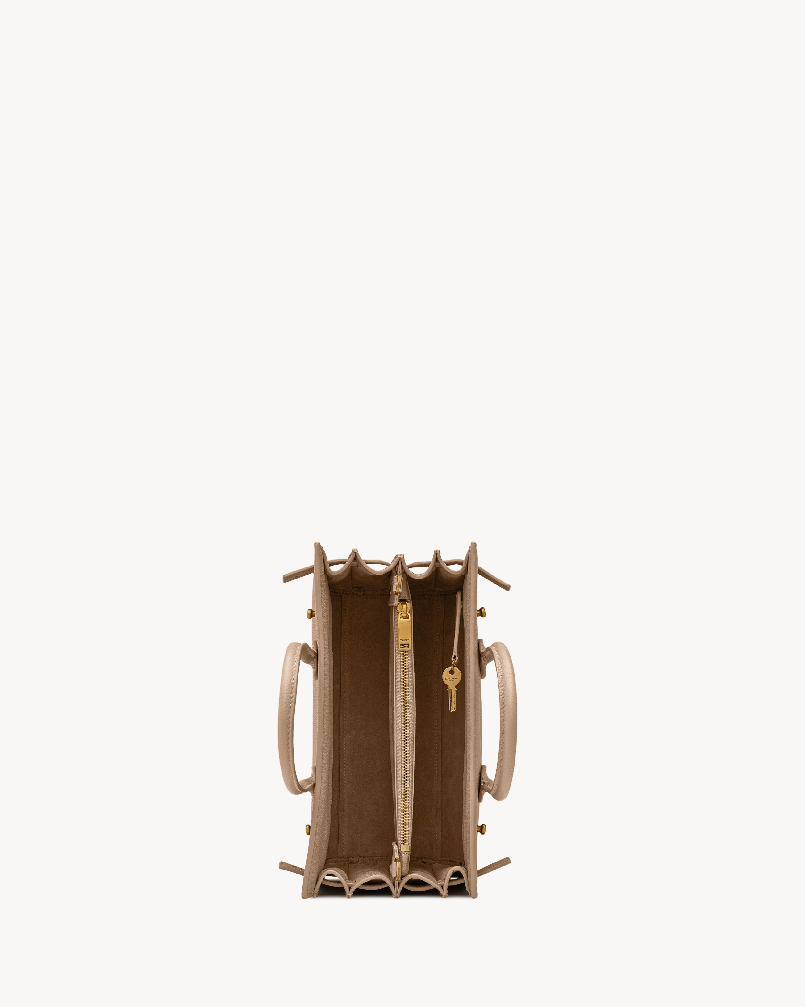Сумка Supple Sac de jour Baby bag Saint Laurent, бежевый — фото 4