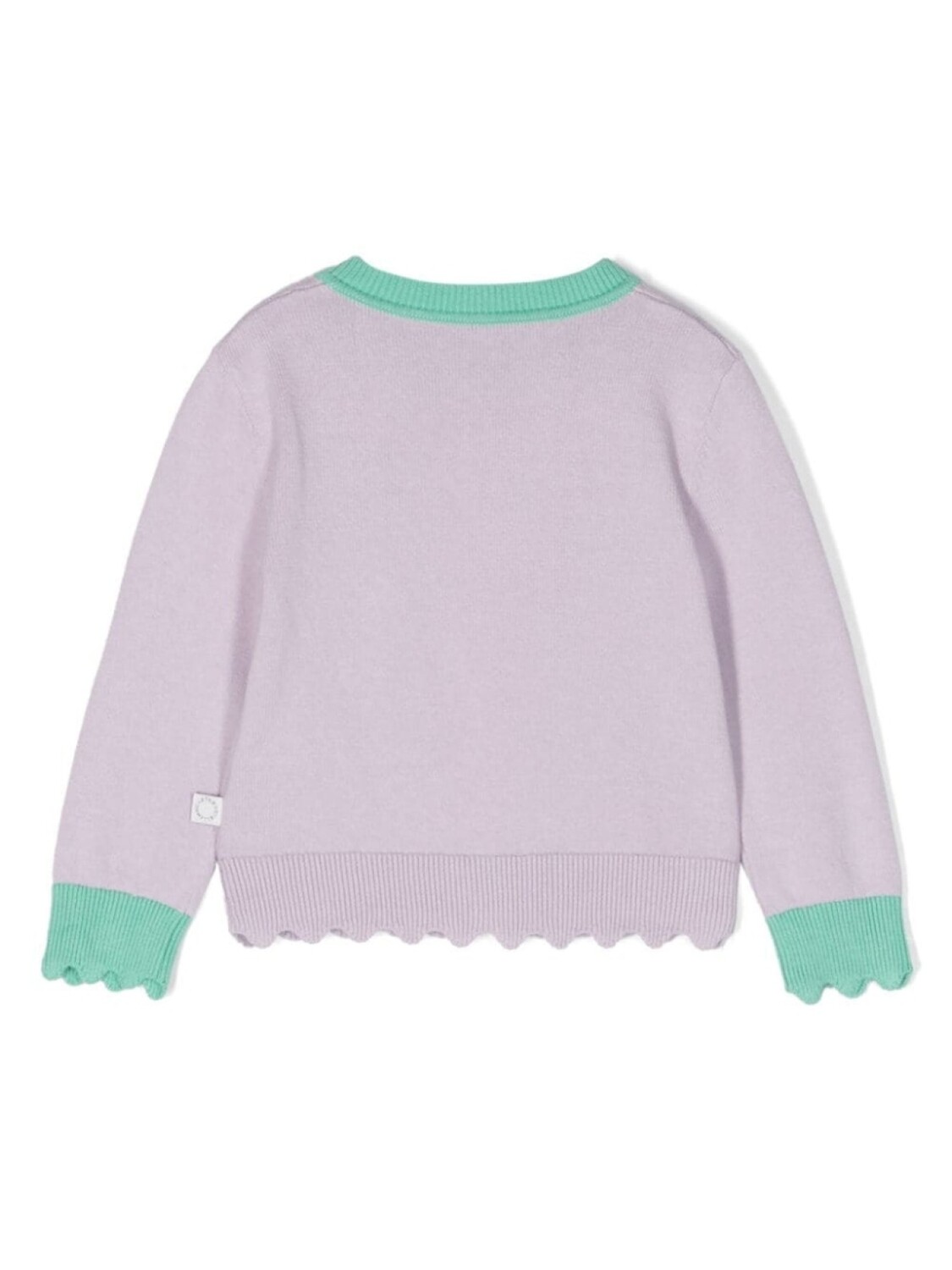 Stella McCartney Kids кардиган вязки интарсия с узором, фиолетовый — фото 2