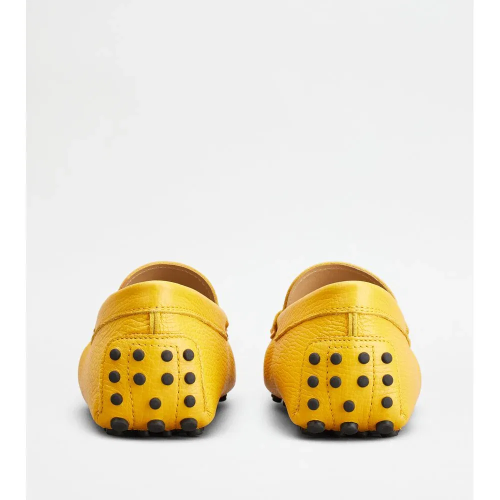 Tod's Gommino Driving Shoes in Leather, желтый — фото 3