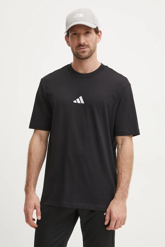 

Хлопковая футболка Essential Adidas, черный