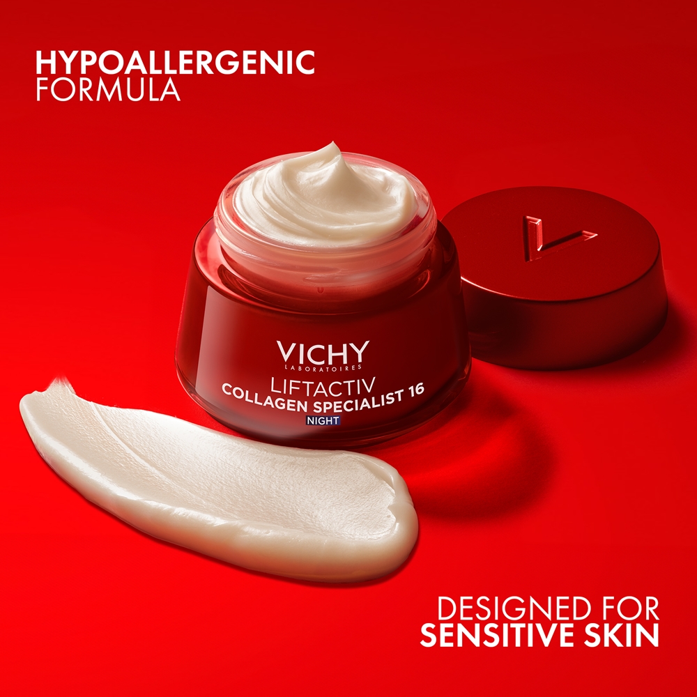 Крем для лица SPF VICHY Liftactiv коллагеновый специалист 16 ночной укрепляющий ночной против морщин — фото 3