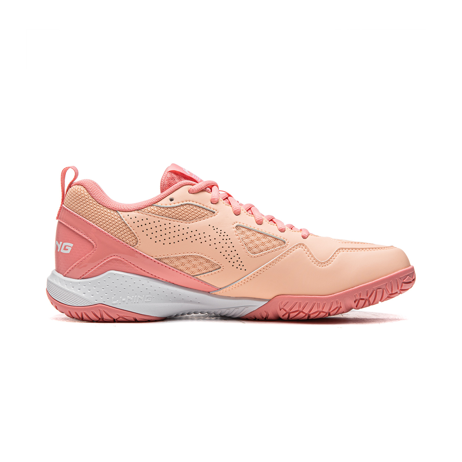 Кроссовки для бадминтона Li-Ning Gale LITE, низкие, из искусственной кожи, устойчивые к истиранию и скольжению, с амортизацией, унисекс, brocade розовый/peach rouge розовый — фото 3