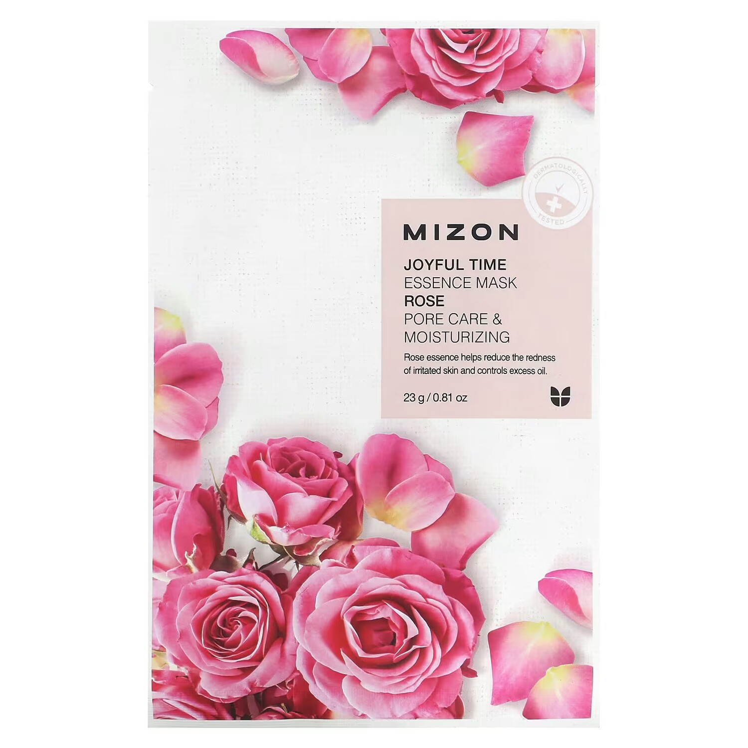 

Mizon Joyful Time Essence Beauty Mask Rose, 1 лист, 0,81 унции (23 г)