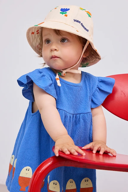 

Детская хлопковая шляпа Garden Party Bobo Choses, бежевый