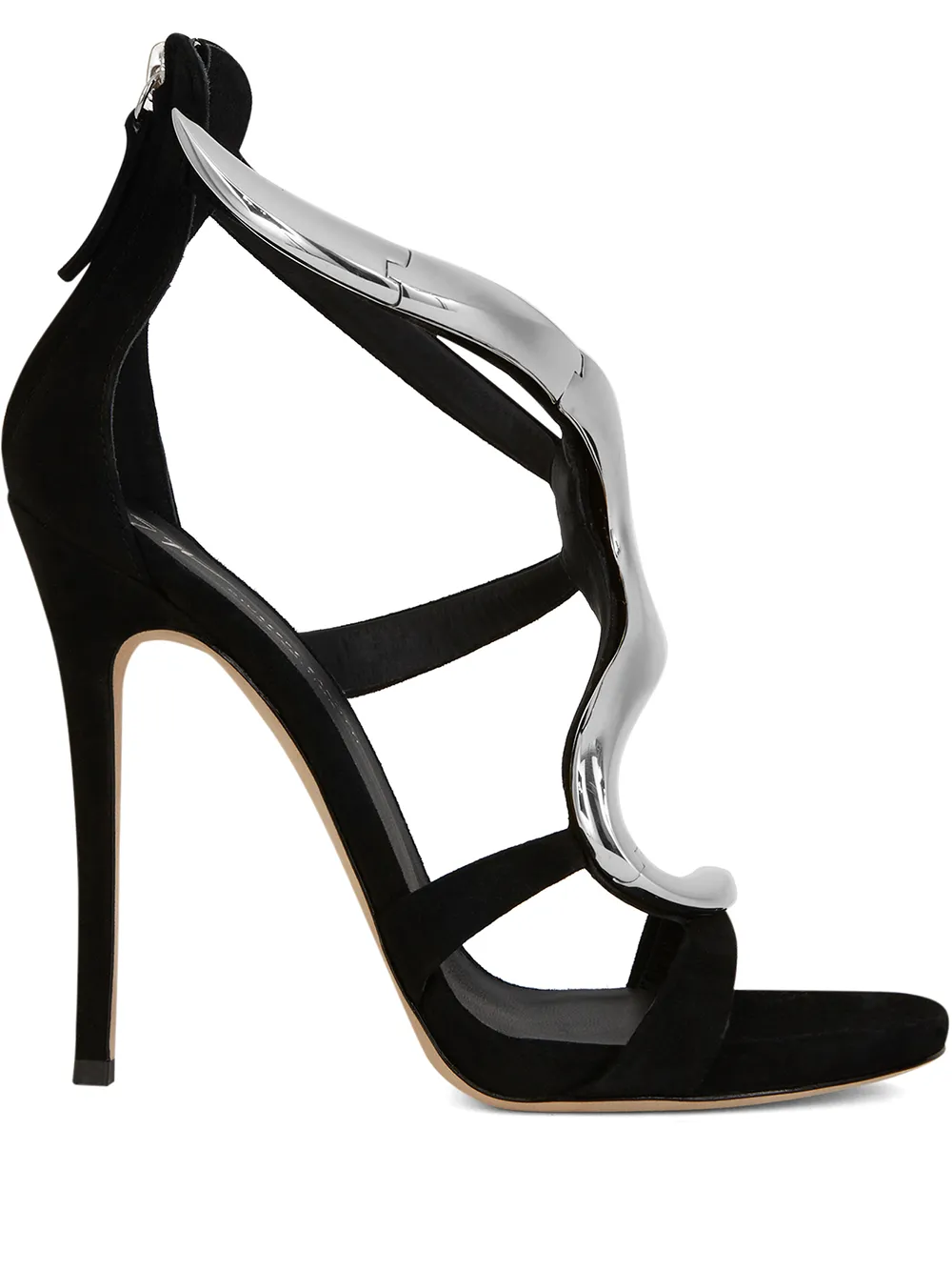 Босоножки Venere с эффектом металлик Giuseppe Zanotti, черный
