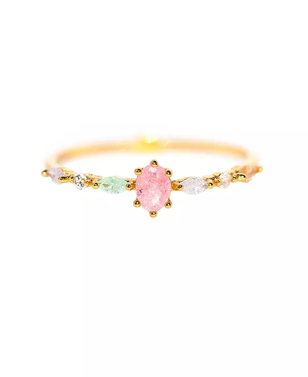 

Кольца пастельных тонов с хрустальным золотом Girls Crew, gold