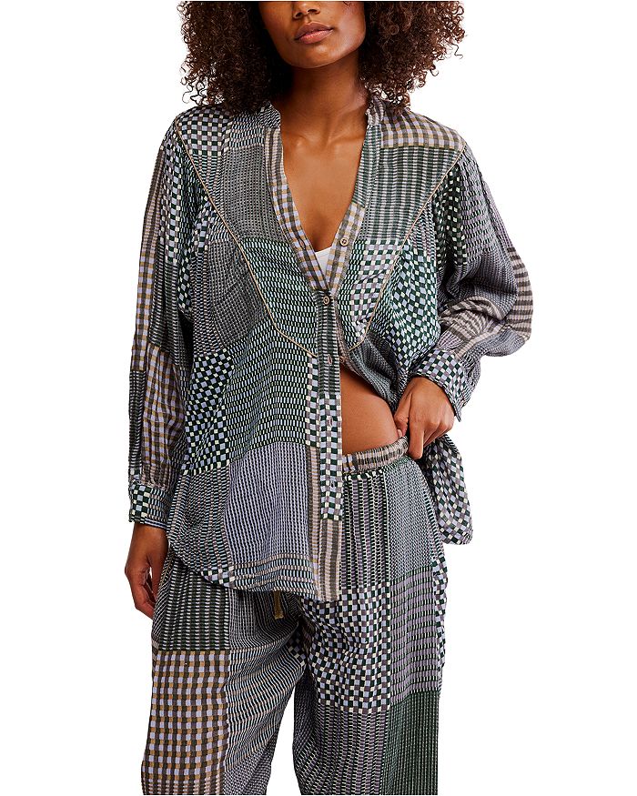

Пижамная рубашка Night After Night Free People, синий